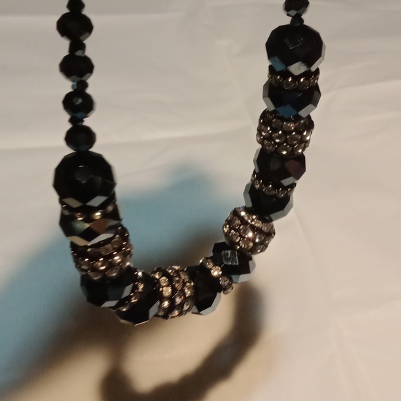 Traci Lynn Blue Shambhala & Rhinestone Necklace! - Picture 6 of 6